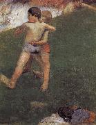 Paul Gauguin Wrestling kids oil painting on canvas